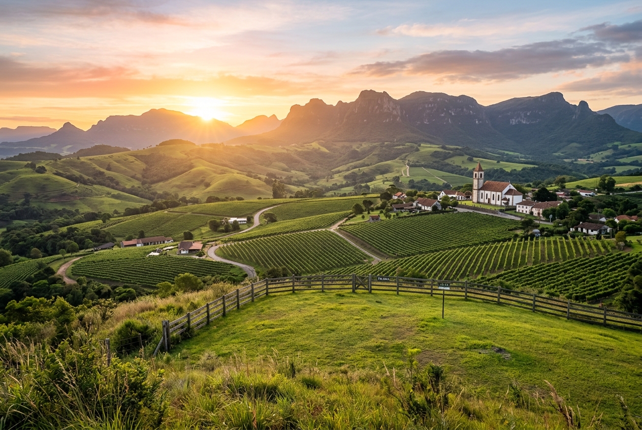 Terreno com vista privilegiada para os vinhedos e montanhas de Bento Gonçalves